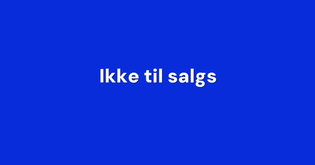 Klar beskjed: Nusa er ikke til salgs