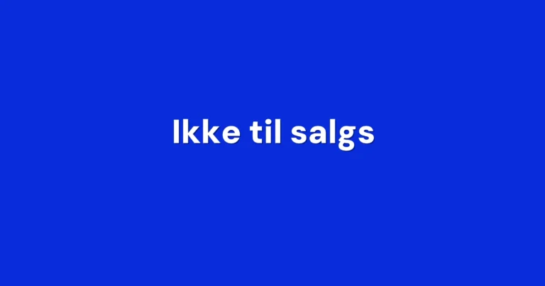 Klar beskjed: Nusa er ikke til salgs