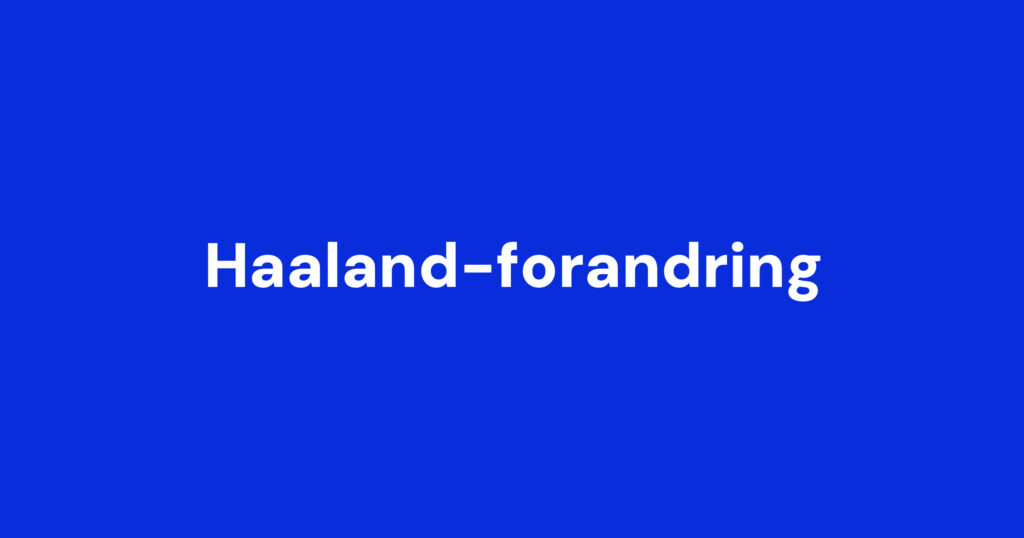Erling Haaland bytter navn på drakten