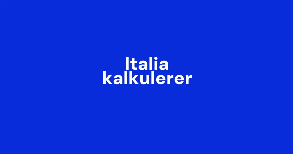 Italiensk presse med kriseregnskap