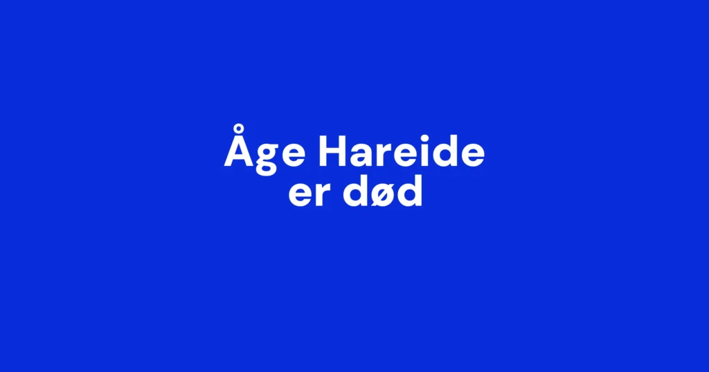 Åge Hareide er død: – Et varmt og lunt menneske