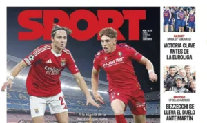 Schjelderup pryder forsiden på den spanske sportsavisen Sport.