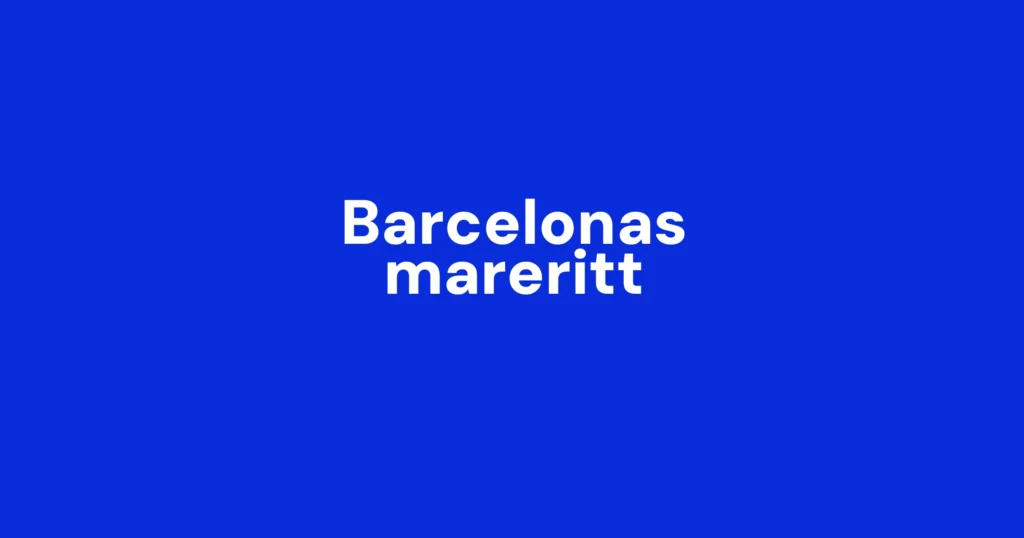 Sørloths elleville Barcelona-statistikk