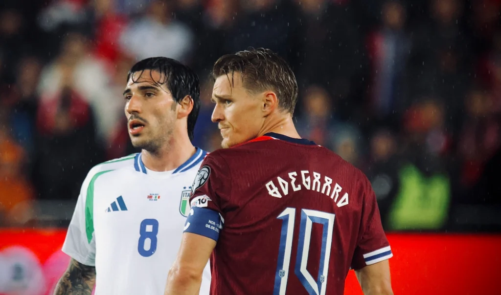 Bilde av Martin Ødegaard mot Italia
